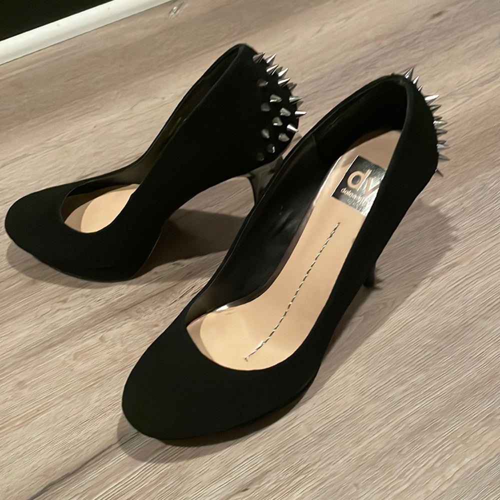 spikes on the black heel.